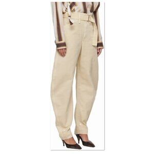 LEMAIRE Beige Belted Tapered Jeans, NWT